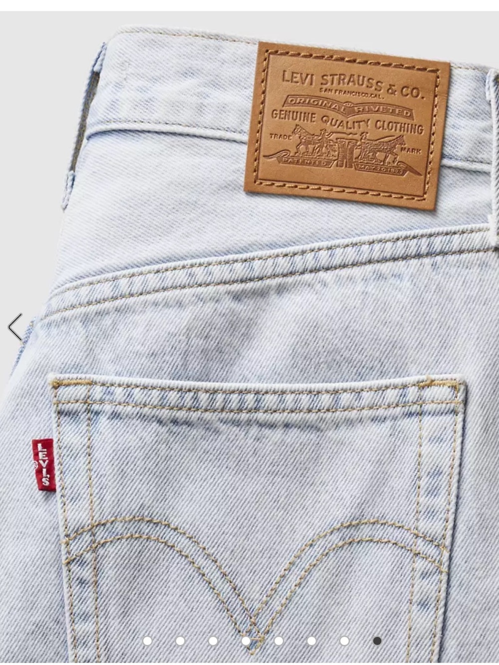 NWT Levi’s Ribcage Wide Leg Jeans Light Wash - Picture 7 of 15